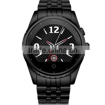 fashion hand decorationan ticorrosive black steel watch band Intelligent watch with 300 mah