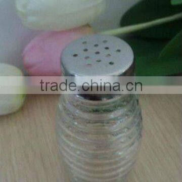 high quality pepper salt shaker with stainless steel cap