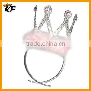 electroplate silvery plastic King Crown Decorations