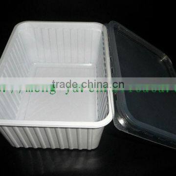 Disposable 800ml Plastic box with lid For dinner