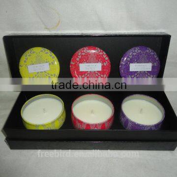 Five Colors Tin Candles Set In Luxury Gift Box for Christmas photo-3