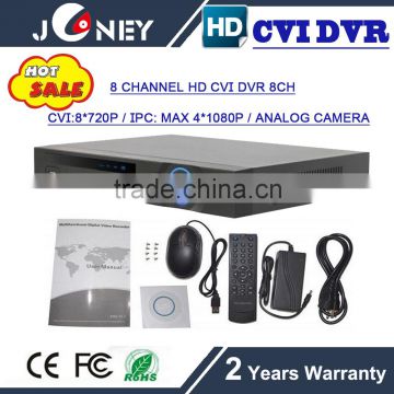 H.264 Embedded 8 channel cvi dvr for 720P HDCVI Camera