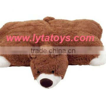 Plush Cushion Bear Toys, Plush Brown Bear Cushion