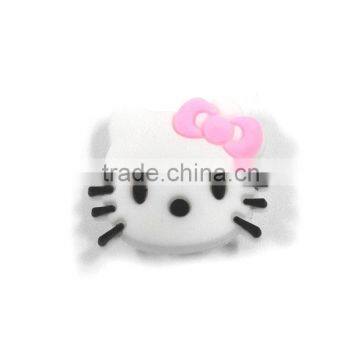 Cat shape custom soft pvc cheap decorative antique shoe buckles