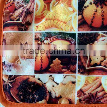 Kitchen Set Orange Color Photo Printing Poly Material (twill) 17*17cm Pot Holder 17*27cm Glove photo-5