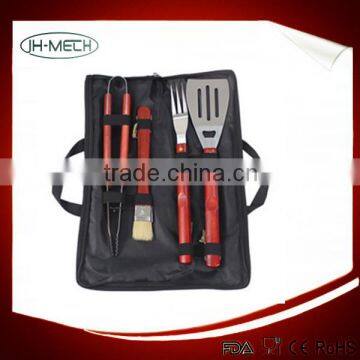 BBQ tool set with wooden handle