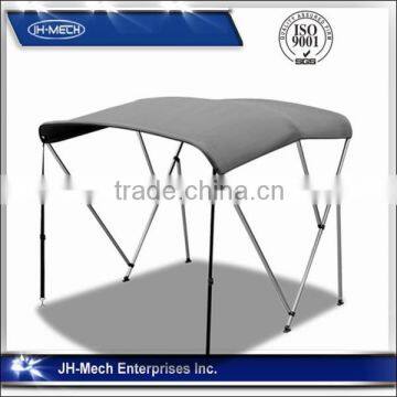 Grey Bimini Top 3-Bow Boat Canopy Cover with Support Poles