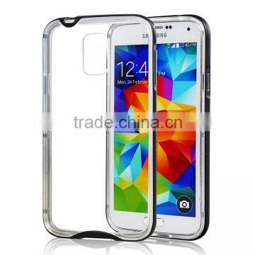 Soft Tpu Armor Cover for Samsung Galaxy s5 Transparent Tpu pc Frame Case Cover photo-6