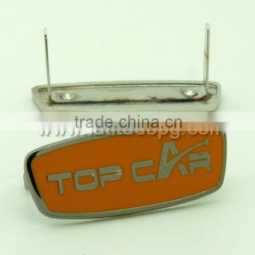 CR-ML00032 Direct Factory provided custom fashion metal brand logo label for garments