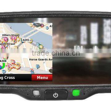 4.3 Inch Win CE System Car GPS navigation Rearview Mirror Monitor with Reverse Camera