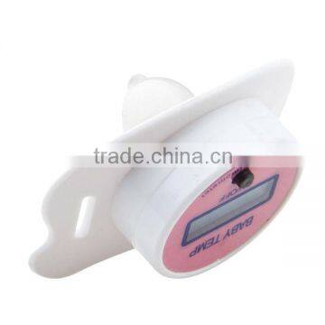 Baby nipple thermometer with soft probe