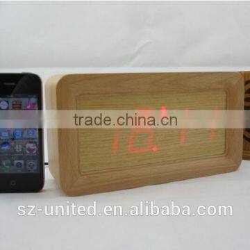 Hot style wooden led digital alarm clock-- Model 1695