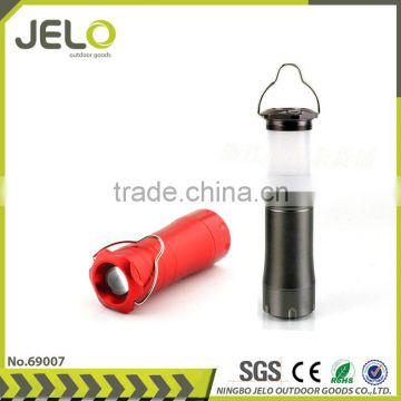 Cheaper Sales Promotion High Power 1W Zoom Torch & Camping Lantern 2 in 1 Hanging Lantern