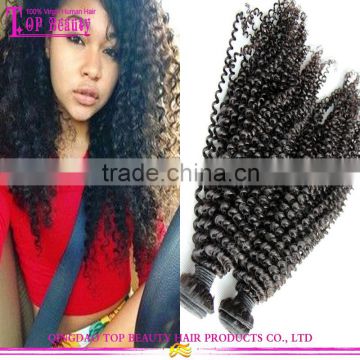 Factory high quality 4c afro kinky curly human hair weave wholesale price mongolian kinky curly hair