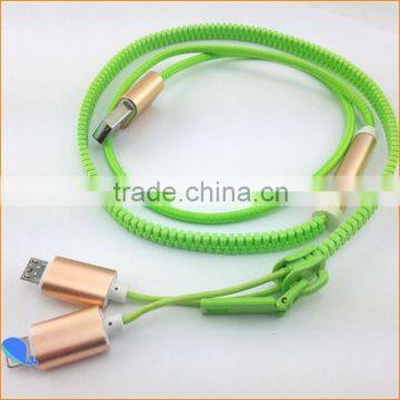 Wholesale USB 2.0 Zipper Charging Cable Type C&micro Usb Cable for Smartphone photo-5