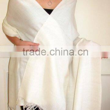 15JWS0521 woman 100%cashmere shawl wrap scarf with fringe