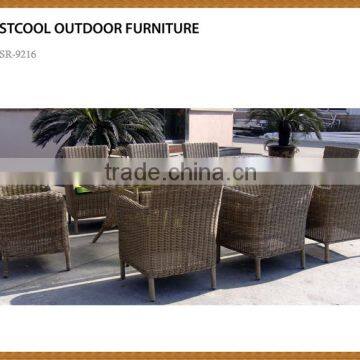 Garden rattan dining table model set