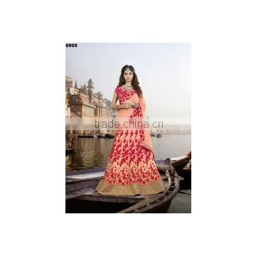 Girlish Peach Gota Net Lehenga Choli/Online Shopping lehenga choli