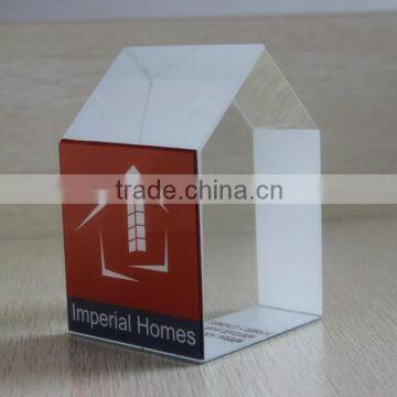 Wholesale House Shaped 3D laser crystal paper weight