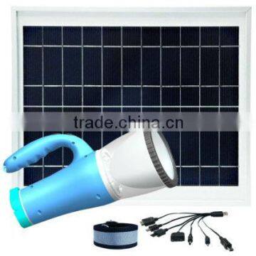 waterproof portable led solar torch used on the boat with mobile charger