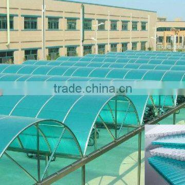 UV coated 100% raw Bayer Makrolon polycarbonate hollow sheet