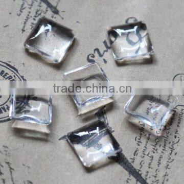 10MM transparent square shape glass cabochon,pendant setting cabochon4140006