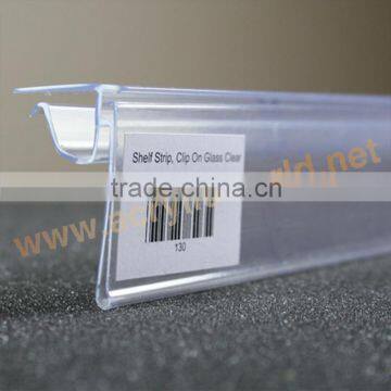 Peel & Stick 1" x 4" Shelf Tag/Label Holders - 25-Pack - Open Long Side - SPCSTB2432L-25