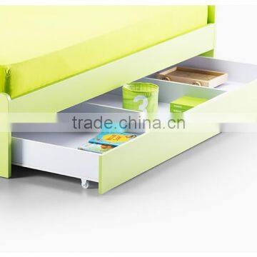 Modern Green MDF Wood Metal Car Kids Bed