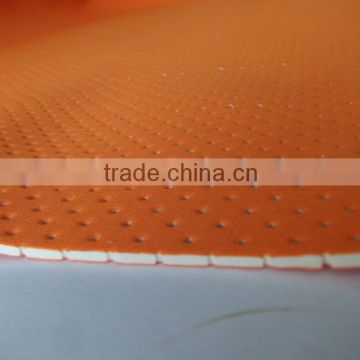 Wholesale 3mm Orange Perforated Neoprene sheet / Perforated SBR sheet