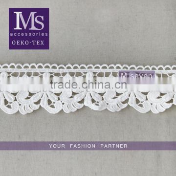 high quality design 6cm white cotton lace border lace for sale