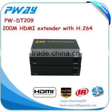 Pinwei PW-DT209 200M (656FT) HDMI extender same as HDBit T with H.264 IR HDMI loop output high quality picture