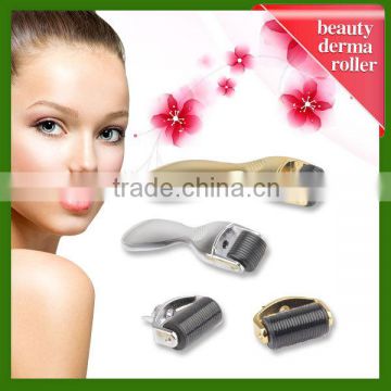 Acne scar removal 600 needles stainless micro needle therapy skin derma roller golden covering with medical grade