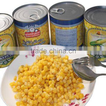 Cheap Canned Sweet Corn 340g with easy open lid