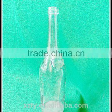 710ml round glass red wine bottle with cork and shrink