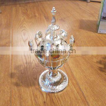 wholesale fashional gold metal arabic incense burner for rich/glory