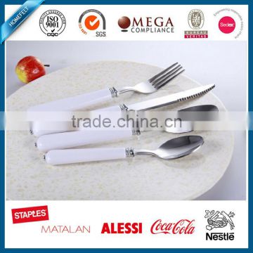 wholesale Plastic Handle cutlery Set including knife fork and spoon