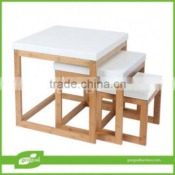 Modern design square bamboo table