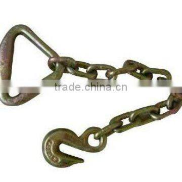 CHAIN WITH DELTA RING & GRAB HOOK EACH ON ONE END