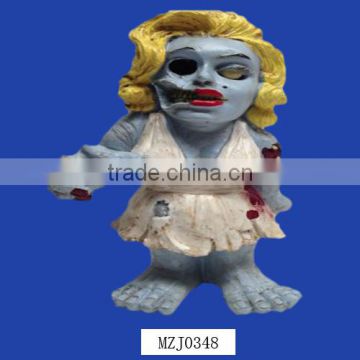 2014 Wholesale Sexy Women Polyresin Zombie Gnome