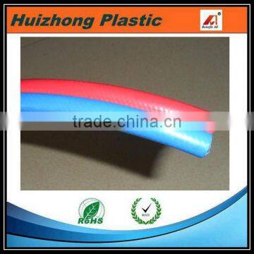 Flexible pvc & rubber twin welding gas hose for oxygen