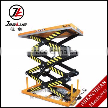 Factory price Stationary three scissor electric lift platform