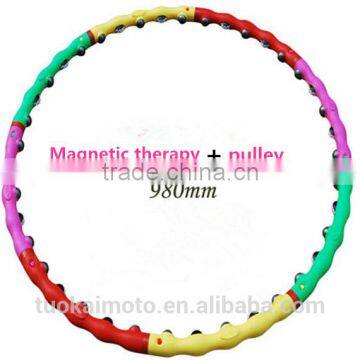 Removable Multi-function magnetic therapy+pulley hula hoop hot item