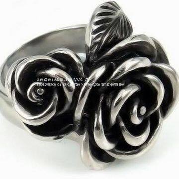 Titanium Silver 316l Stainless Steel Rings With Custom Logo photo-4