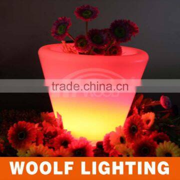 Home Garden Decor LED Color Changing Light Up Flower Pot photo-3