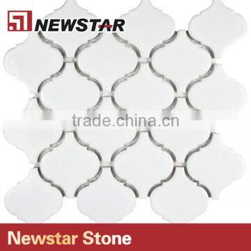 Grade First Quality Spanish Marble Crema Marfil Polished Lantern Shaped Mosaic Tiles photo-3