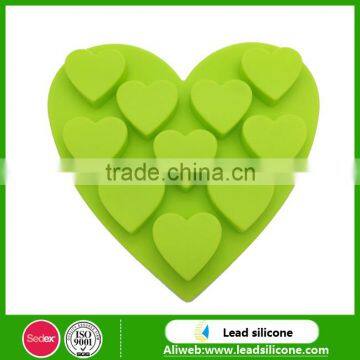 Heart Shaped Silicone Ice Tray,Non-toxic Colorful Flexible Durable Silicone Ice Tray photo-2