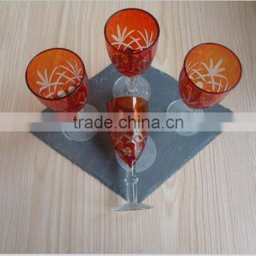 Elegant Black Slate Coaster With Goblet photo-6