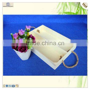 Hot Selling Recycled Food Beverage Serving Handles Wooden Tray photo-4