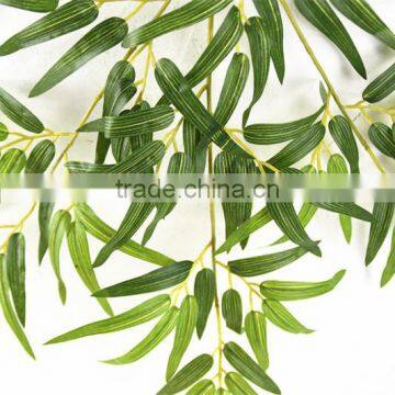 SJ070909 Silk Print Decorative Bamboo Tree Leaves for Garden Arrangement photo-6