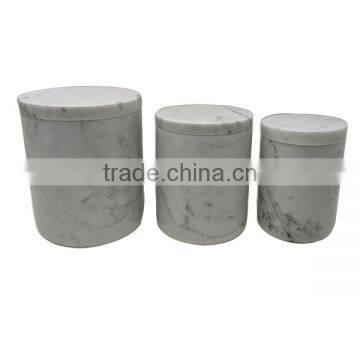 Homeware carrara white marble food storage container set